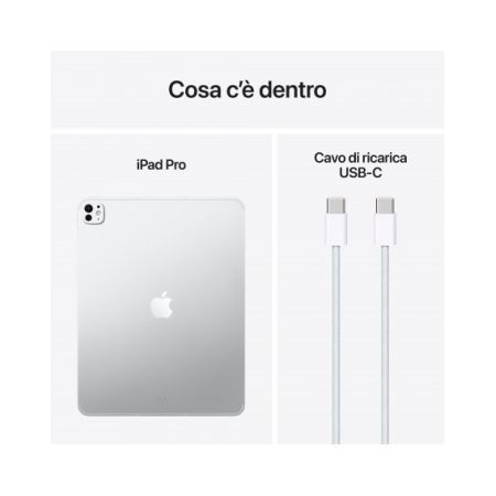 iPad Pro 13" (M5) Wi-Fi + Cellular 2TB - Vetro nanotexture - Argento