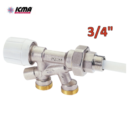 ICMA 891 - Valvola monotubo termostatizzabile 3/4'' per calorifero