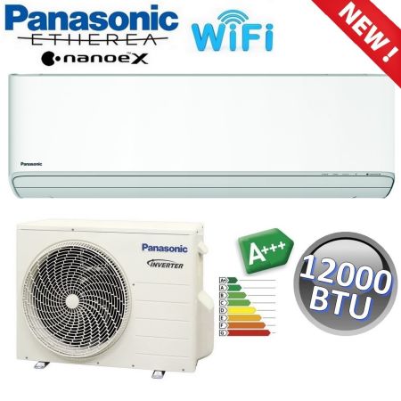 Climatizzatore mono split ETHEREA bianco R32 Panasonic - 12000 btu A+++ con WiFi e NanoeX