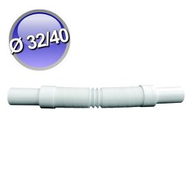 Tubo flessibile estensibile siroflex da 365 a 740 mm doppio bicchiere ridotto Ø 32/40 mm