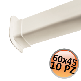 Passaggio a muro per canalina 60x45mm - 10 PZ