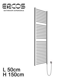 Scaldasalviette elettrico cromato cm 150x50 - TEKNO Ercos