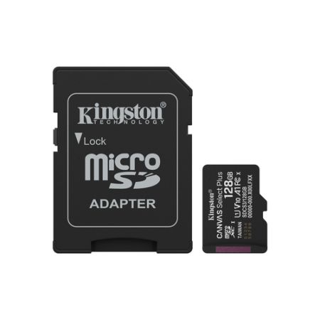 Kingston Canvas Select Plus Scheda MicroSDXC 128GB + Adattatore