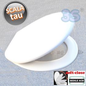 Sedile per wc TAU Scala in termoindurente SOFT CLOSE chiusura rallentata - ACB Ercos