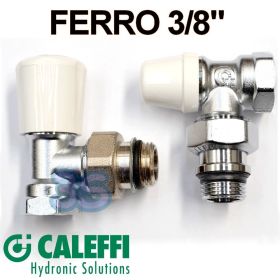 Valvola detentore a squadra attacco ferro 3/8'' - CALEFFI