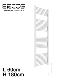 Scaldasalviette elettrico bianco cm 180x60 TEKNO Ercos