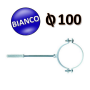 Collare in acciaio verniciato bianco Ø 100 mm