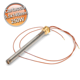 Candeletta accensione per stufa a pellet resistenza 9,5x140mm 250W