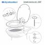 COPRIWATER con BIDET sedile con funzione BIDET INCORPORATO art.520TOT