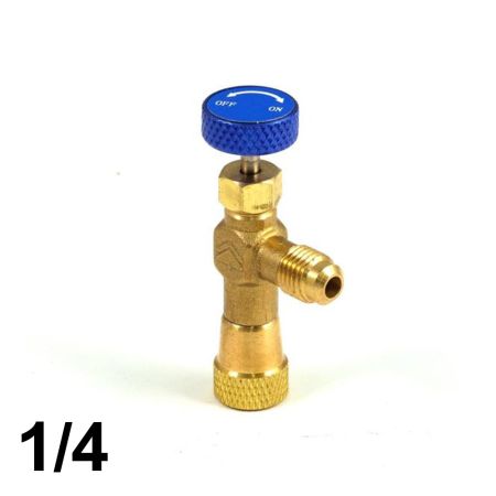 Rubinetto professionale di intervento SHUT OFF da 1/4'' sae R404A R407C R134A
