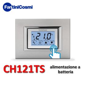 CH121TS - Termostato touchscreen retroilluminato da incasso a batterie - Fantini Cosmi