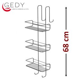 Porta oggetti in filo 3 ripiani, appendibile - G-Tito GEDY 2486