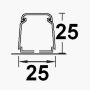 Canalina 25x25 mm per cavi elettrici e tubo condensa - 2 PZ da 1 mt