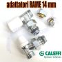Kit valvola detentore adattatori rame D.14 Caleffi