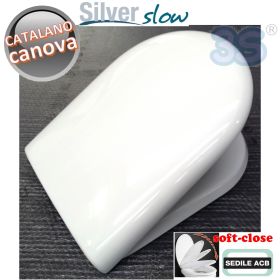 Sedile per wc CANOVA Catalano chiusura rallentata SOFT CLOSE - ACB Ercos Silver Slow