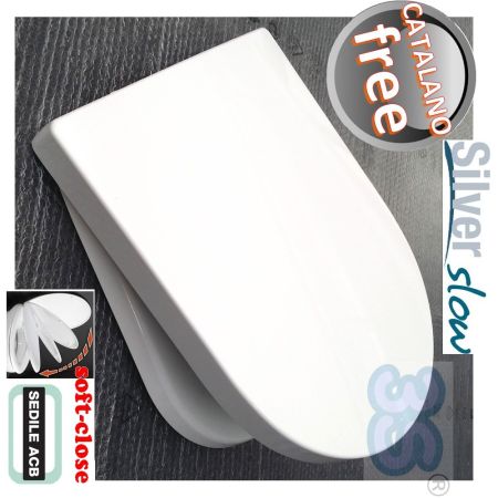 Sedile per wc FREE Catalano chiusura rallentata SOFT CLOSE - ACB Ercos Silver Slow