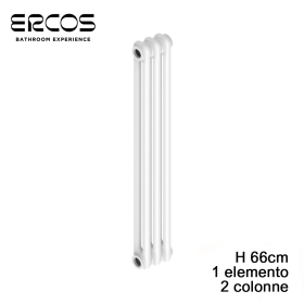 Radiatore tubolare bianco in acciaio 2 colonne - H 660 interasse 600 mm Comby Ercos
