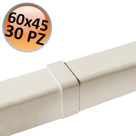 Giunto coperchio per canalina 60x45mm - 30 PZ