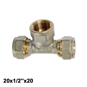 Multistrato avvitare - Raccordo TEE 20 x 1/2'' femmina x 20