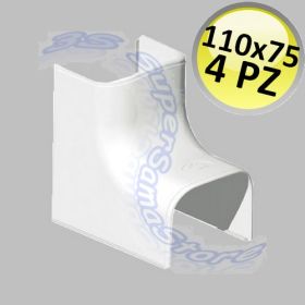 Raccordo angolo interno per canalina 110x75mm - 4 PZ