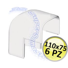 Raccordo angolo esterno per canalina 110x75mm - 6 PZ