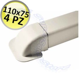 Curva a muro per canalina 110x75mm - 4 PZ