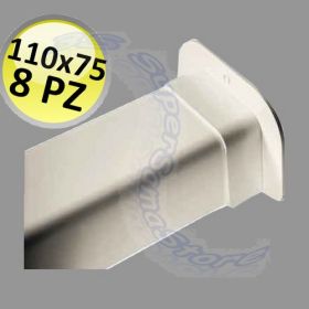 Passaggio a muro per canalina 110x75mm - 8 PZ