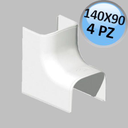 Raccordo angolo interno per canalina 140x90mm - confezione 4 PZ