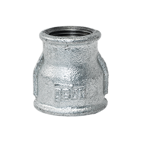 Manicotto ridotto 1'' x 1/2'' F-F in ghisa malleabile zincato
