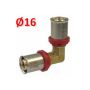 Multistrato pressare - Gomito curva a 90° Ø 16 x 16 mm