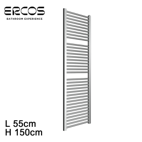 Scaldasalviette bagno cromato 150x55 interasse 50 cm - TEKNO Ercos