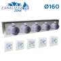CANALIZZA.ZONE 2.0 - Plenum motorizzato per ripartizione aria a 5 zone - Ø 160 mm - C-TOTAL escluso