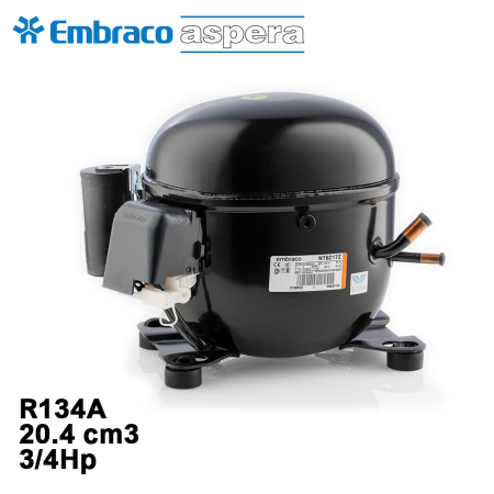Compressore gas R134A CSIR - 3/4+ Hp - 20,4 cm3 - Embraco Aspera NT6217Z