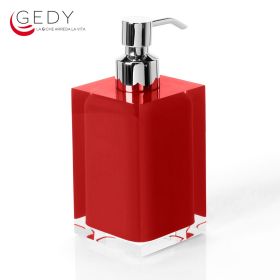 Dosasapone erogatore in metallo RAINBOW color rosso