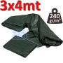 Telo telone occhiellato impermeabile mt 3x4 VERDE - 240 gr / m²