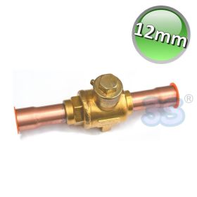 Valvola a sfera 12 mm - 1/2'' biflusso in rame
