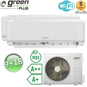 Climatizzatore dual 9000+18000 Btu WiFi R32 A++/A+ Green Electric PLUS