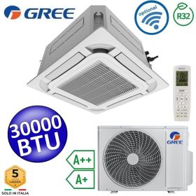Climatizzatore mono a cassetta 8 vie Gree 30000 Btu R32 - telecomando e pannello inclusi - U-MATCH 6