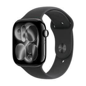 APPLE WATCH SERIES 11GPS46MMJET BLACK ALUMINIUM CASE WITH BLACK SPORT BAND - S/M
