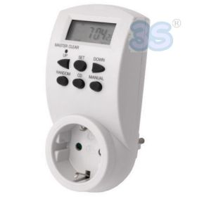 Programmatore a presa timer digitale settimanale Schuko