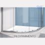 Piatto doccia in acrilico 90x90 cm angolare curvo - ultra piatto altezza 3,5 cm