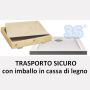 Piatto doccia in acrilico 90x90 cm angolare curvo - ultra piatto altezza 3,5 cm