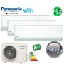 Climatizzatore trial split ETHEREA R32 Panasonic serie ZKE - 5000+5000+12000 btu A+++ WIFI NanoeX