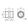 Niples nipplo in acciaio zincato 3/8'' maschio maschio - 1 PEZZO