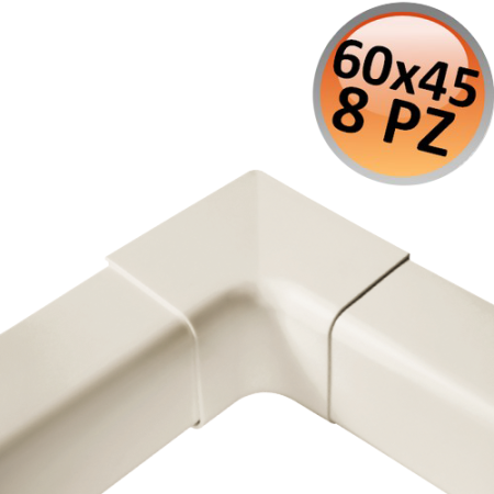 Raccordo angolo interno 60x45mm - 8 PZ
