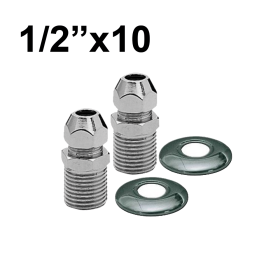 Coppia niples sottolavabo 1/2'' x Ø 10 mm cromo cromati