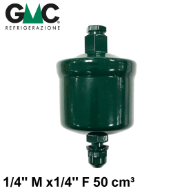 SC032MF - Filtro disidratatore GMC 1/4'' M x1/4'' F 50 cm³ a setaccio molecolare - recuperatore