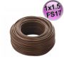 Cavo cordina filo elettrico unipolare FS17 - 1 x 1,5 mmq Marrone - rotolo 100 mt