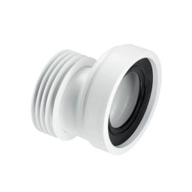 Prolunga eccentrica polipropilene bianco raccordo scarico WC Ø 90-110 mm