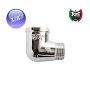 Gomito 90° maschio femmina 3/8'' in ottone cromato